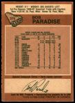 1978 O-Pee-Chee #375  Bob Paradise  Back Thumbnail