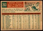 1959 Topps #263  Bud Daley  Back Thumbnail