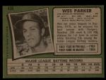 1971 Topps #430  Wes Parker  Back Thumbnail