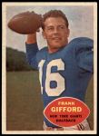 1960 Topps #74  Frank Gifford  Front Thumbnail