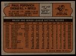 1972 Topps #512  Paul Popovich  Back Thumbnail