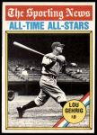 1976 Topps #341   -  Lou Gehrig All-Time All-Stars Front Thumbnail