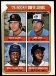 1974 Topps #600   -  Bill Madlock / Ron Cash / Jim Cox / Reggie Sanders Rookie Infielders Front Thumbnail
