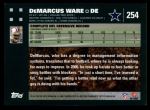 2007 Topps #254  DeMarcus Ware  Back Thumbnail