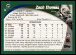 2002 Topps #74  Zach Thomas  Back Thumbnail