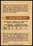 1976 O-Pee-Chee WHA #98  Paulin Bordeleau  Back Thumbnail