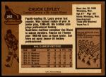 1975 O-Pee-Chee NHL #282  Chuck Lefley  Back Thumbnail