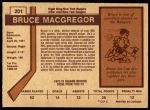 1973 O-Pee-Chee #201  Bruce MacGregor  Back Thumbnail