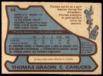 1979 O-Pee-Chee #53  Thomas Gradin  Back Thumbnail