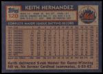 1984 Topps #120  Keith Hernandez  Back Thumbnail