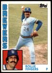 1984 Topps #495  Rollie Fingers  Front Thumbnail