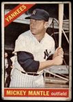 1966 Topps #50  Mickey Mantle  Front Thumbnail