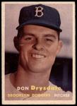 1957 Topps #18  Don Drysdale  Front Thumbnail