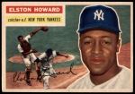 VINTAGE 1956 TOPPS ELSTON HOWARD YANKEES #208 BASEBALL CARD HIGH NUMBER