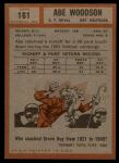 1962 Topps #161  Abe Woodson  Back Thumbnail