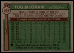 1976 Topps #565  Tug McGraw  Back Thumbnail