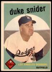 1959 Topps #20  Duke Snider  Front Thumbnail
