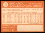 1964 Topps #26  Gino Cimoli  Back Thumbnail