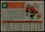 1959 Topps #183  Stu Miller  Back Thumbnail