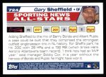 2004 Topps #724   -  Gary Sheffield All-Star Back Thumbnail