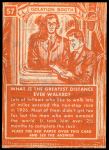 1957 Topps Isolation Booth #57   Greatest Non-Stop Distance Ever Walked Back Thumbnail