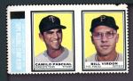 1962 Topps Stamp Panels  Camilo Pascual / Bill Virdon  Front Thumbnail