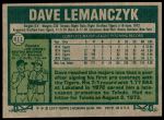 1977 Topps #611  Dave Lemanczyk  Back Thumbnail