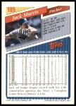 1993 Topps #185  Jack Morris  Back Thumbnail