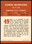 1963 Fleer #49  Chris Burford  Back Thumbnail
