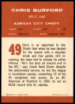 1963 Fleer #49  Chris Burford  Back Thumbnail