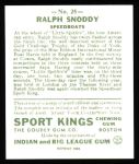 1933 Sport Kings Reprint #25  Ralph Snoddy   Back Thumbnail