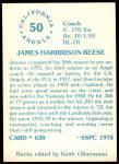 1975 SSPC #630  Jim Reese  Back Thumbnail