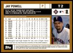 2002 Topps Traded #2 T Jay Powell  Back Thumbnail