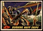 1962 Mars Attacks #6   Burning Navy Ships  Front Thumbnail